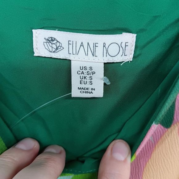 NWOT Eliane Rose Womens Tropical Summer Print Tunic Tank SZ S Side Slits Lined - Picture 3 of 16